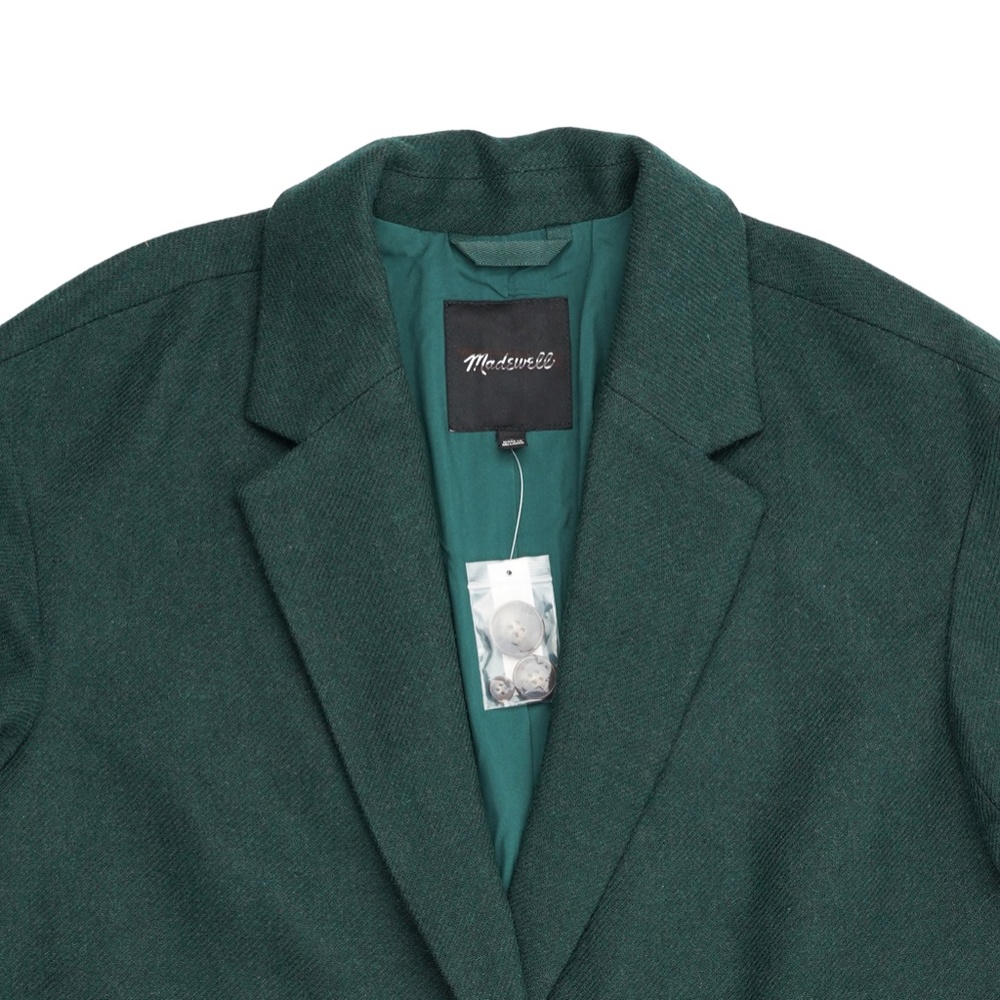 New MADEWELL Brushed Oversized Dorset Blazer in Heather Dark Palm Melange - Picture 6 of 6